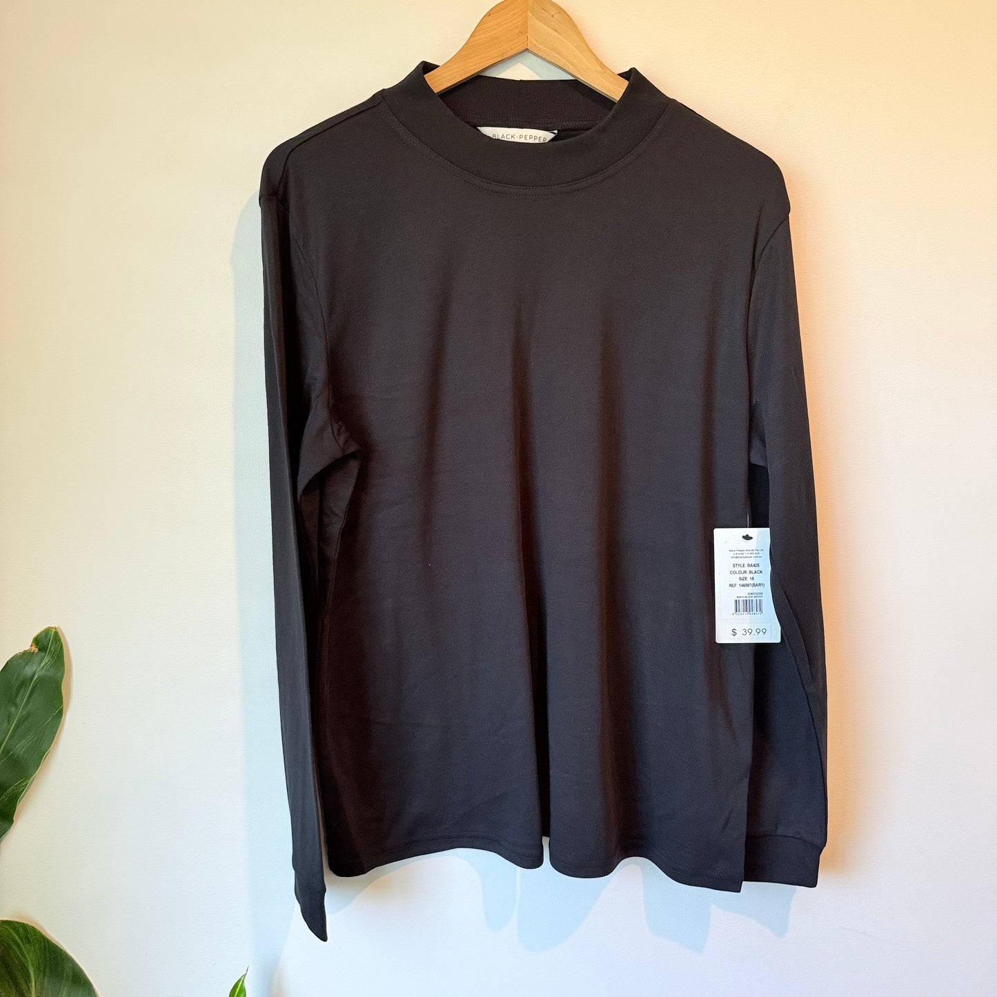 Black Pepper Winterlock Skivvy Black - Size 18