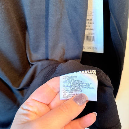 Black Pepper Winterlock Skivvy Black - Size 18