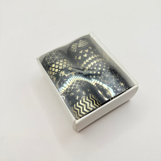 Black & Gold Geometric Washi Tape Set