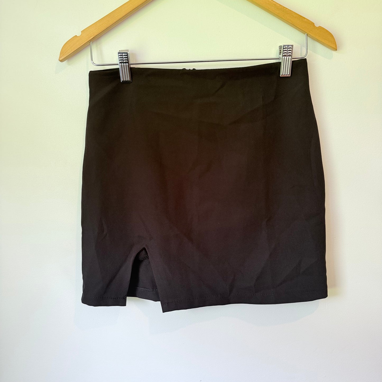 Boohoo Split Front Micro Mini Skirt - Black - Size 8