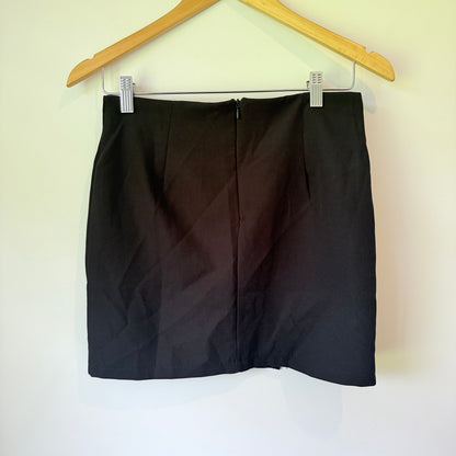 Boohoo Split Front Micro Mini Skirt - Black - Size 8