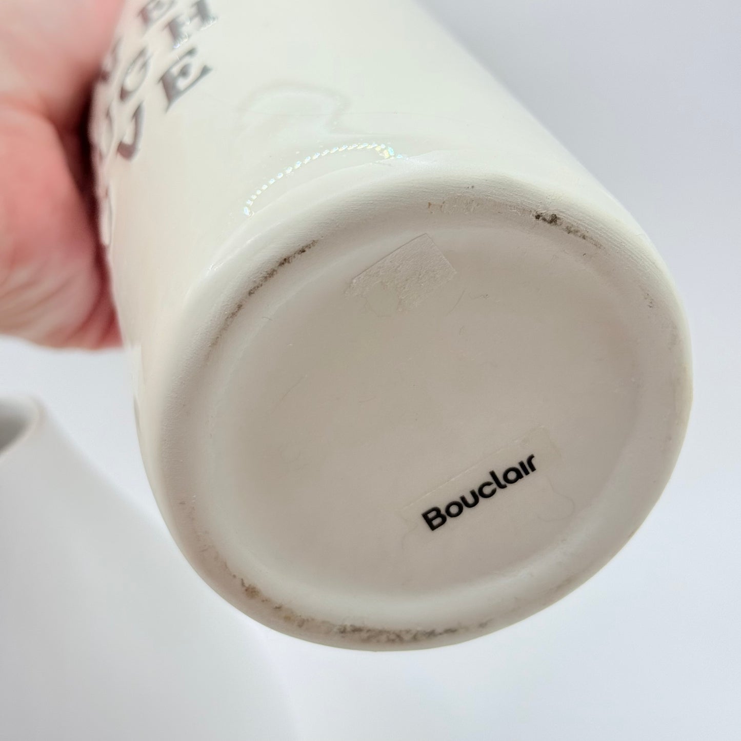 Bouclair White Ceramic Vase + Anko Raindrop Vase