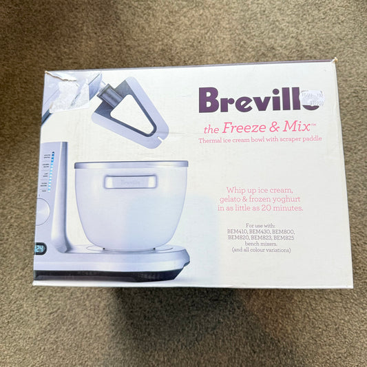 Breville freeze & mix - thermal ice cream bowl & mixer attachment - ice cream maker accessories original photo - what’s
