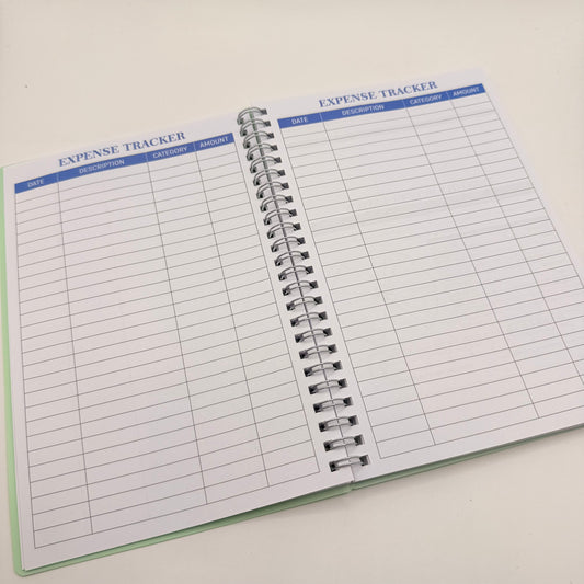 Budget Planner & Expense Tracker Notebook - Mint Green