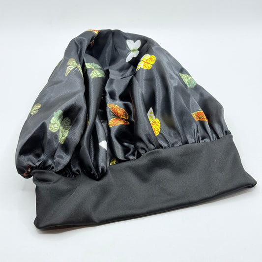 Butterfly Satin Sleep Bonnet