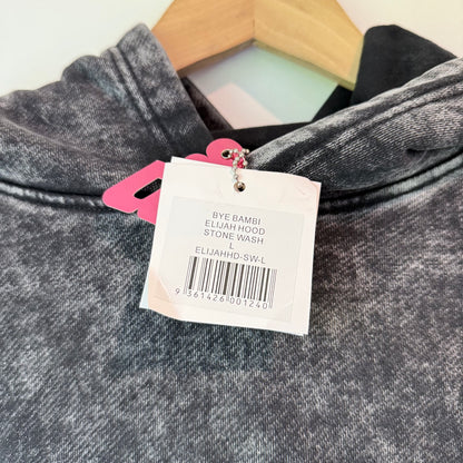 Bye Bambi Elijah Diamante Hoodie - Stone Wash - Size L