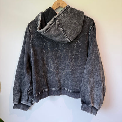 Bye Bambi Elijah Diamante Hoodie - Stone Wash - Size L