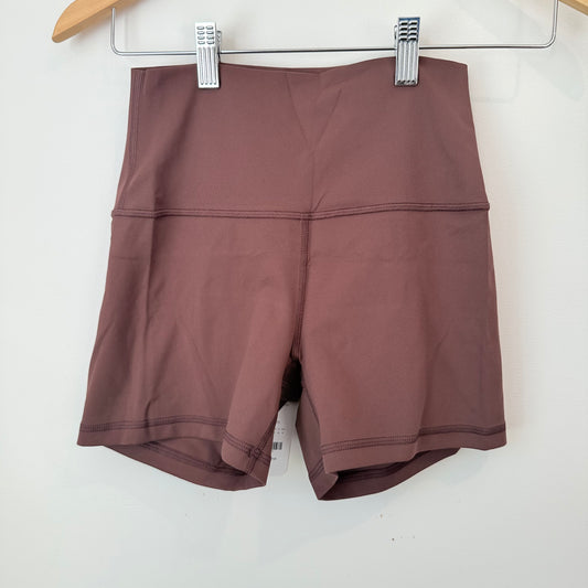 Crz yoga high-waisted biker shorts – muted rose – size 38 - shorts sports