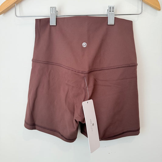 Crz yoga high-waisted biker shorts – muted rose – size 38 - shorts sports