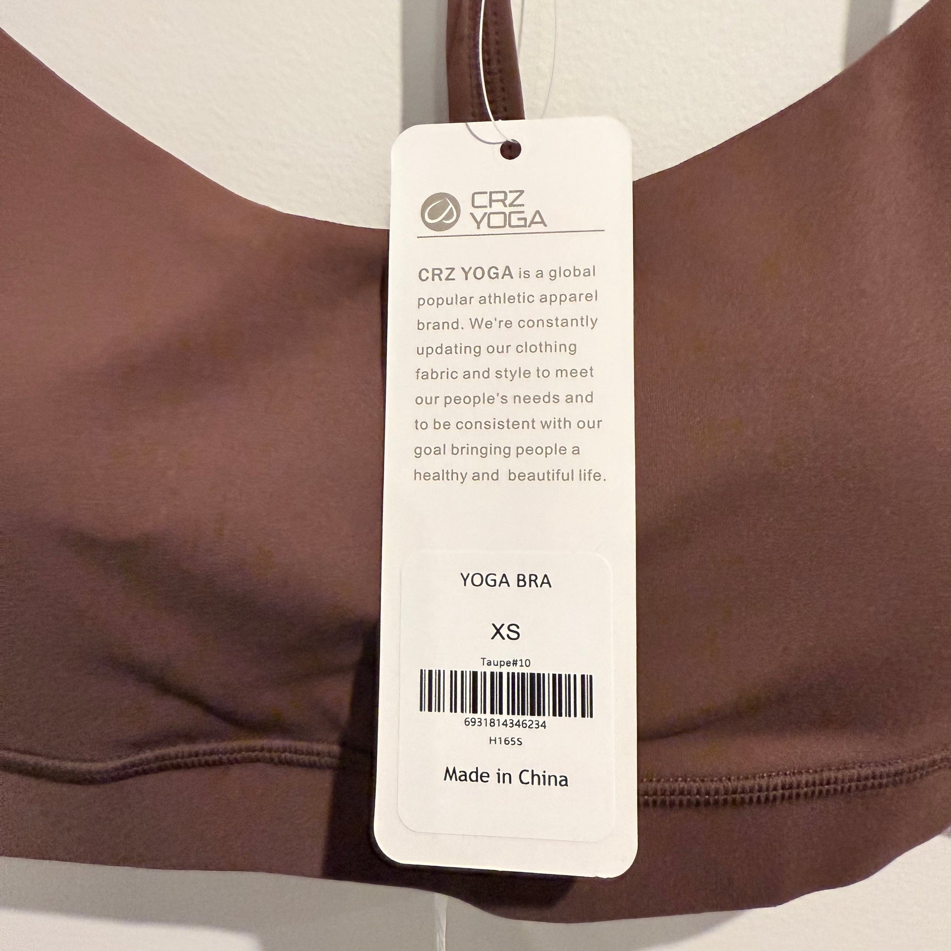 Crz yoga yoga bra – taupe xs - sports bras sports