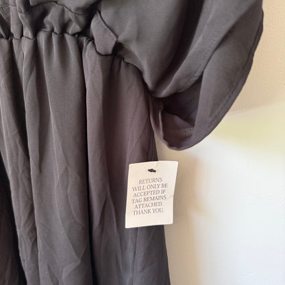 Calli Black Batwing V-Neck Playsuit Size 10