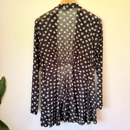 Capture Abstract Spot Sheer Cardigan - Size 16
