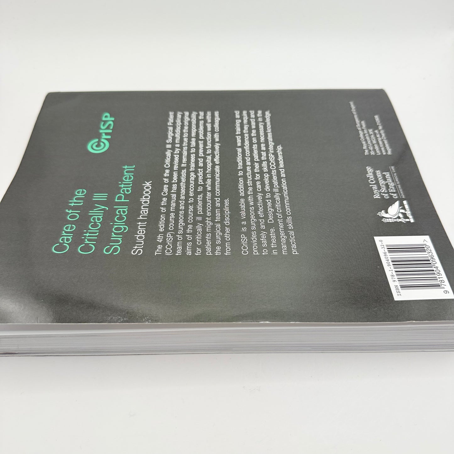 Care of the critically ill surgical patient: student handbook fourth edition by john jameson and danny bryden - print