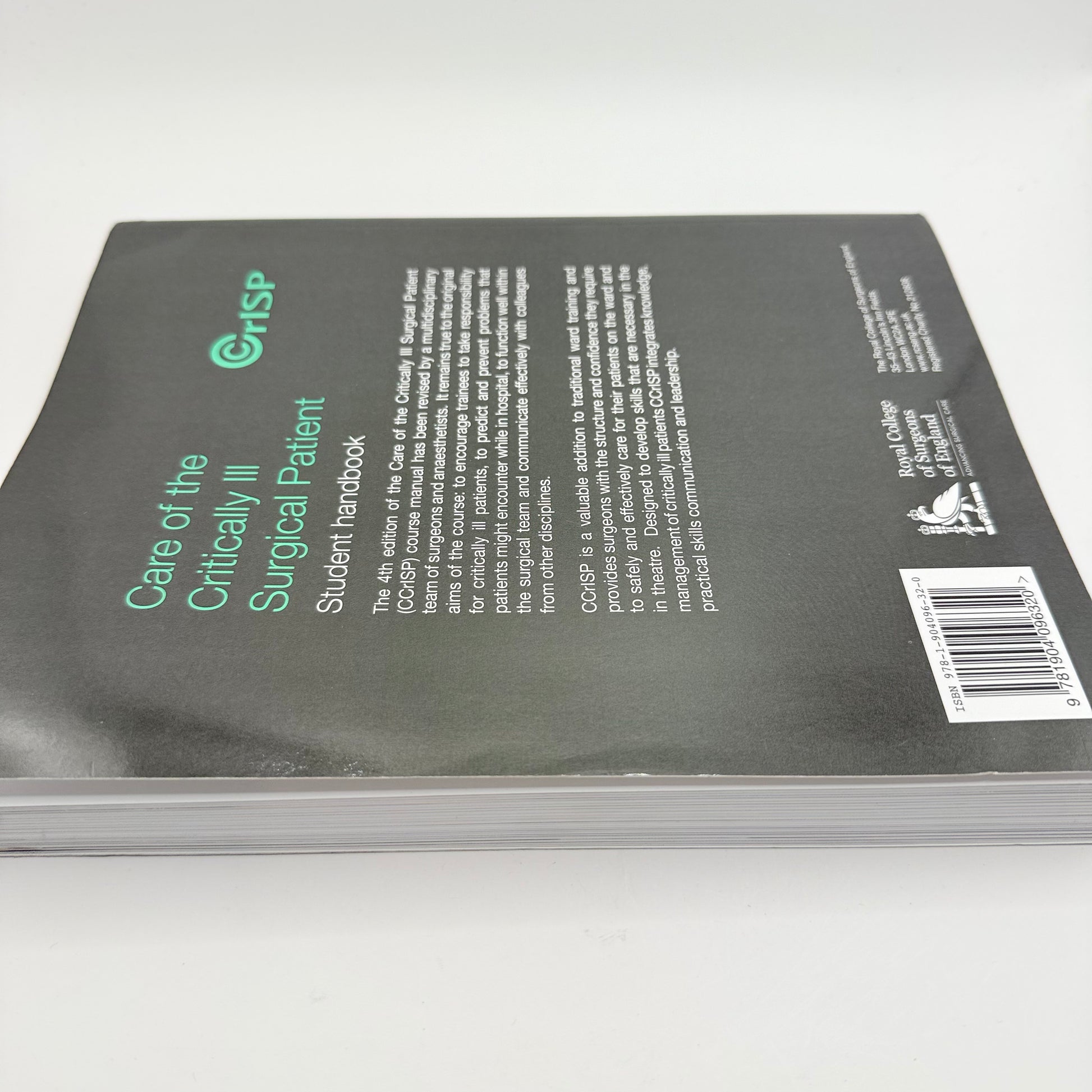 Care of the critically ill surgical patient: student handbook fourth edition by john jameson and danny bryden - print