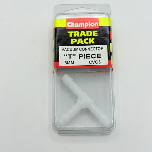 Champion Trade Pack Vacuum Connector T Piece  6MM Car Line Joiner CVC3