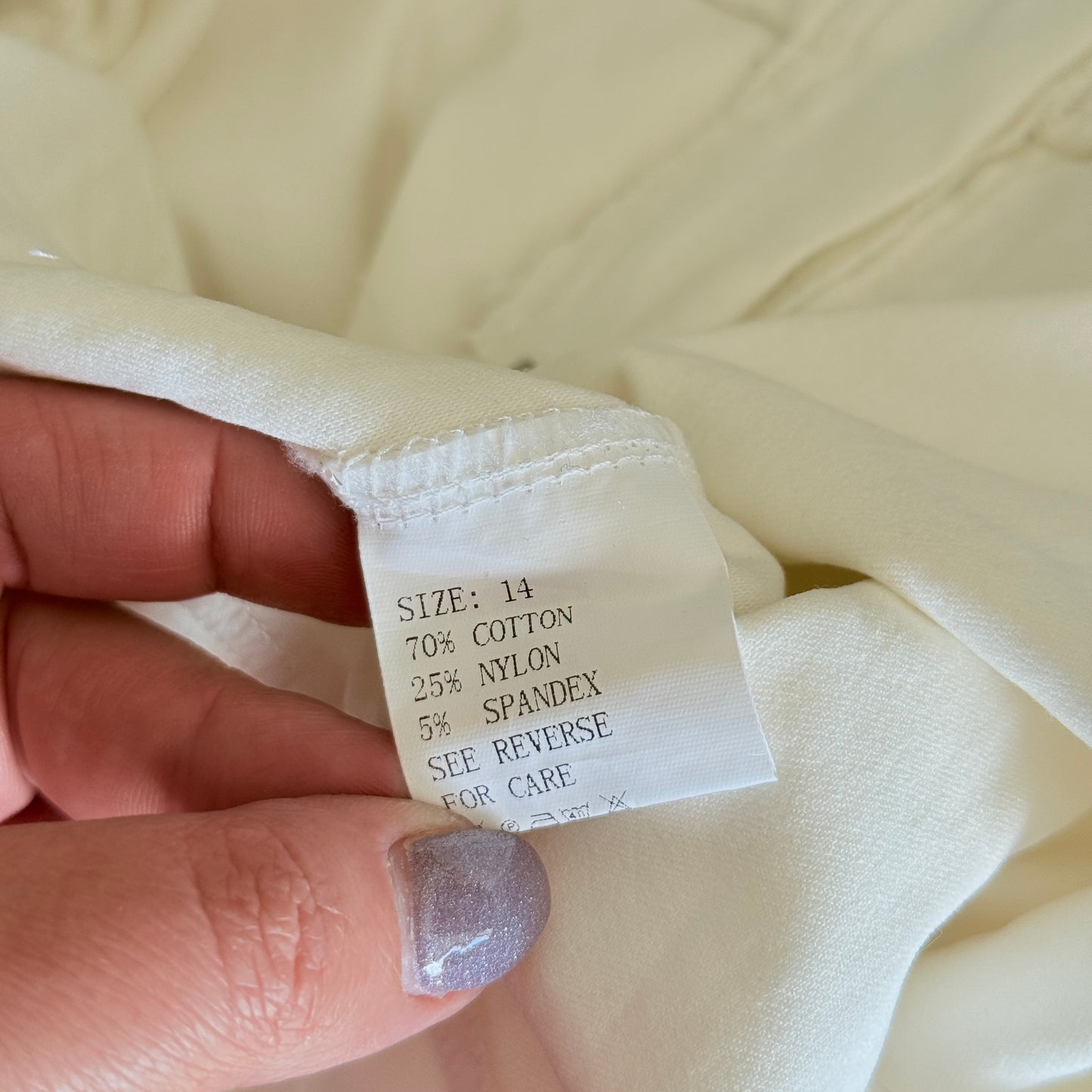 Chicabooti White Lace-Up Trousers - Size 14