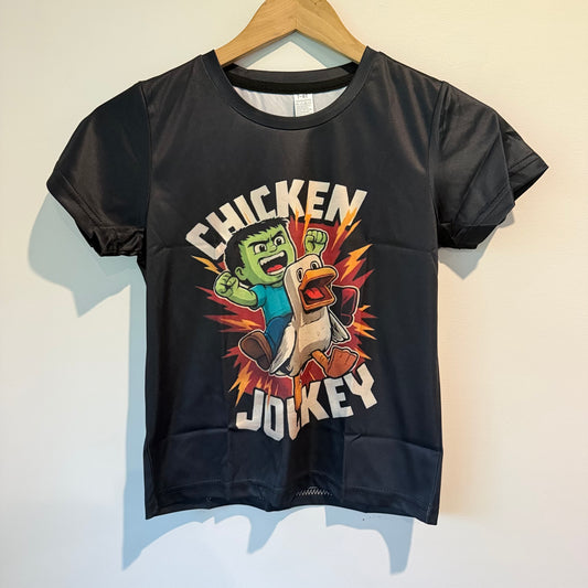 Minecraft Chicken Jockey Kids Graphic T-Shirt - Black