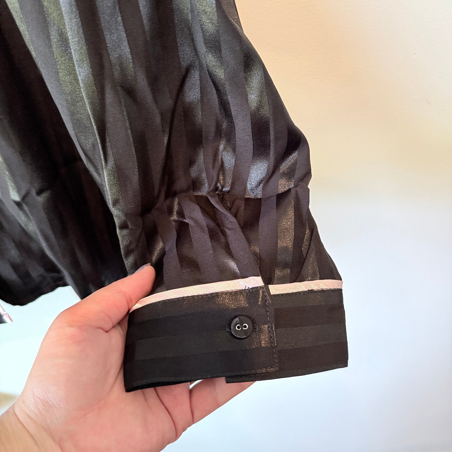 City Chic Sophia Sleep Shirt (Black Stripe) - Size L