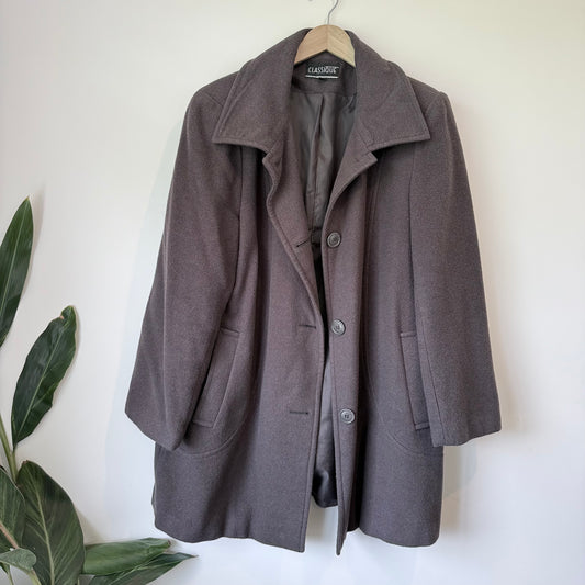Classique Women’s Wool Blend Coat – Size 18