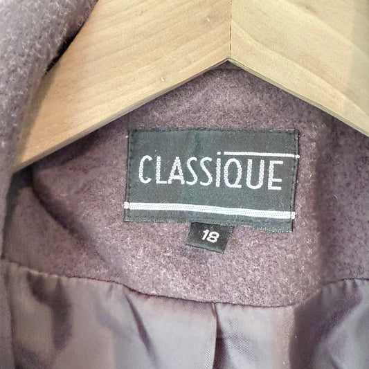 Classique Women’s Wool Blend Coat – Size 18