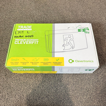 Clevertronics Trade Series Double Sided LED Exit Sign Model No. ECFLED-LI
