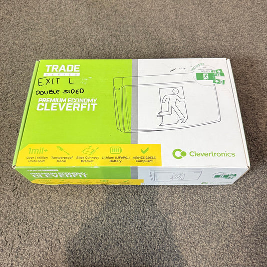 Clevertronics Trade Series Double Sided LED Exit Sign Model No. ECFLED-LI