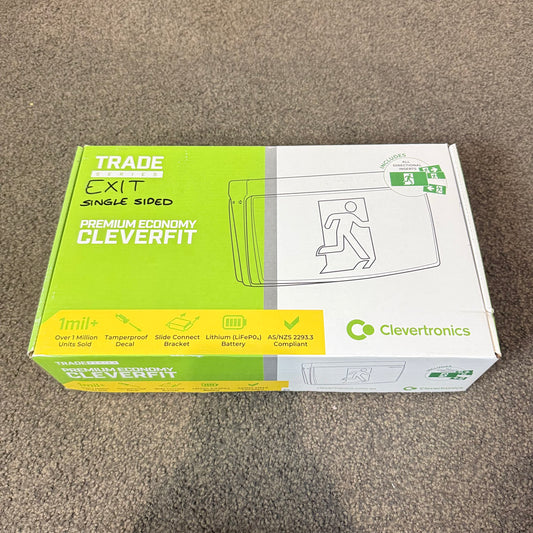 Clevertronics Trade Series LED Exit Sign Model No. ECFLED-LI (Premium Economy Cleverfit)