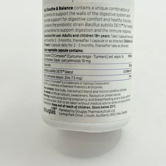 Clinicians Gut Soothe & Balance 60 caps