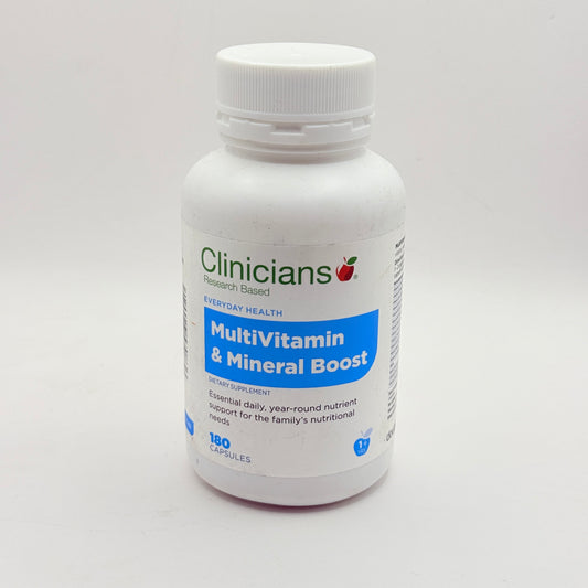 Clinicians MultiVitamin & Mineral Boost - Essential Daily Health - 180 Capsules