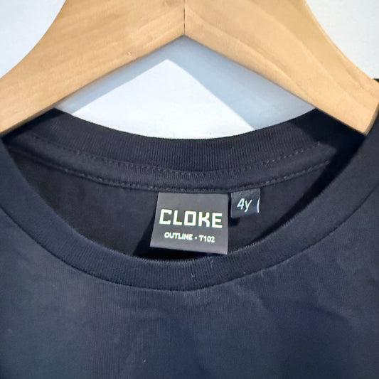 Cloke Kids Plain Black Cotton T-Shirt