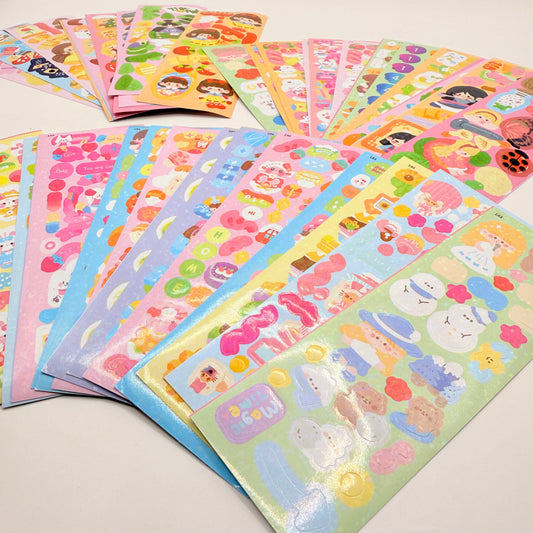 Large quantity colorful sticker sheets for kids - stickers & sticker machines original photo - what’s new stationery