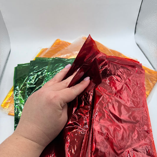 Assortment of Coloured Cellophane Craft Sheets