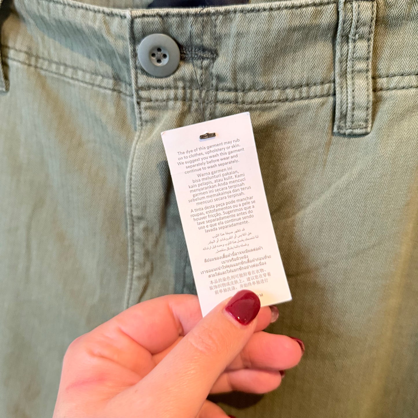 Cotton On Tactical Cargo Pant - Green - Size 34