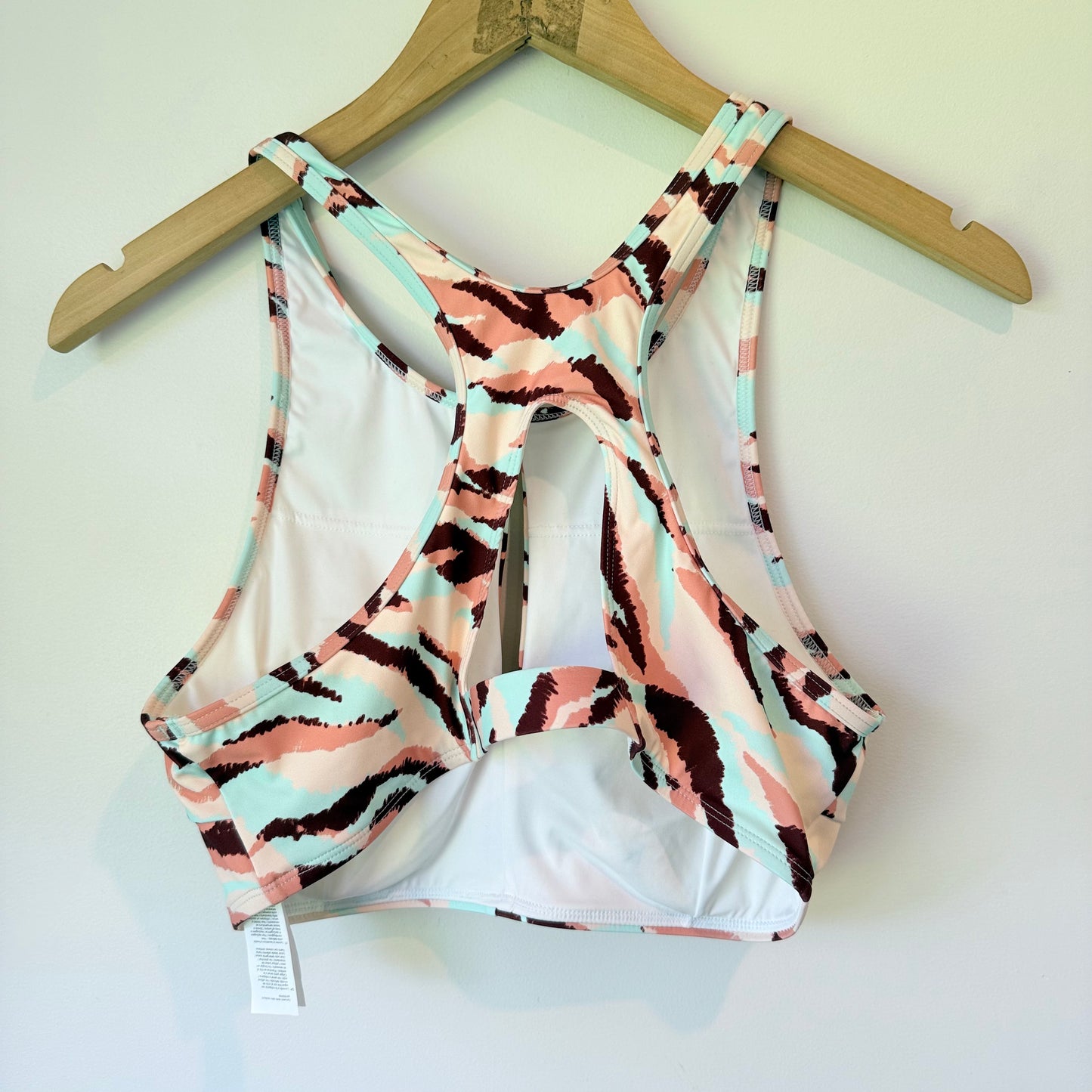 Cupshe Abstract Print High Neck Bikini Top – Size L