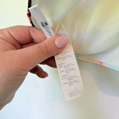 Cupshe Abstract Print High Neck Bikini Top – Size L