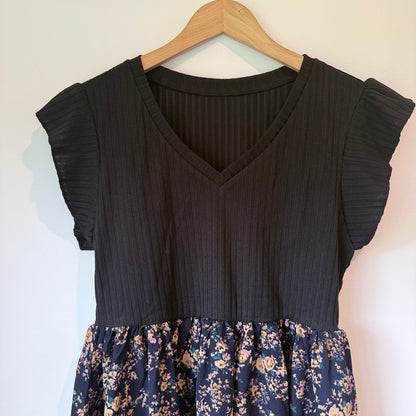 Cupshe Floral Print Belted A-Line Dress - Size M