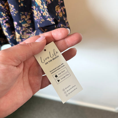 Cupshe Floral Print Belted A-Line Dress - Size M