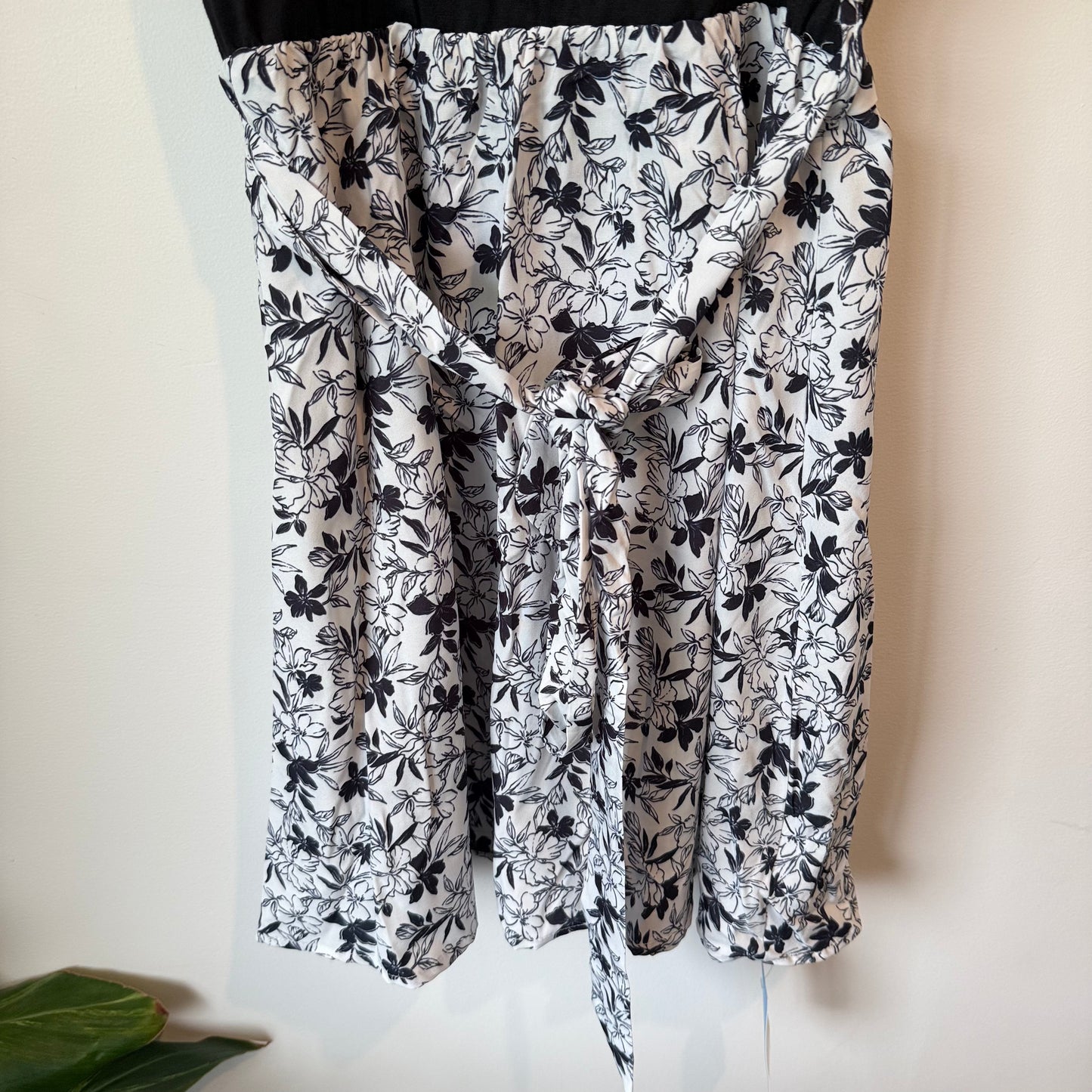 Cupshe Floral Print Belted A-Line Dress - Size M