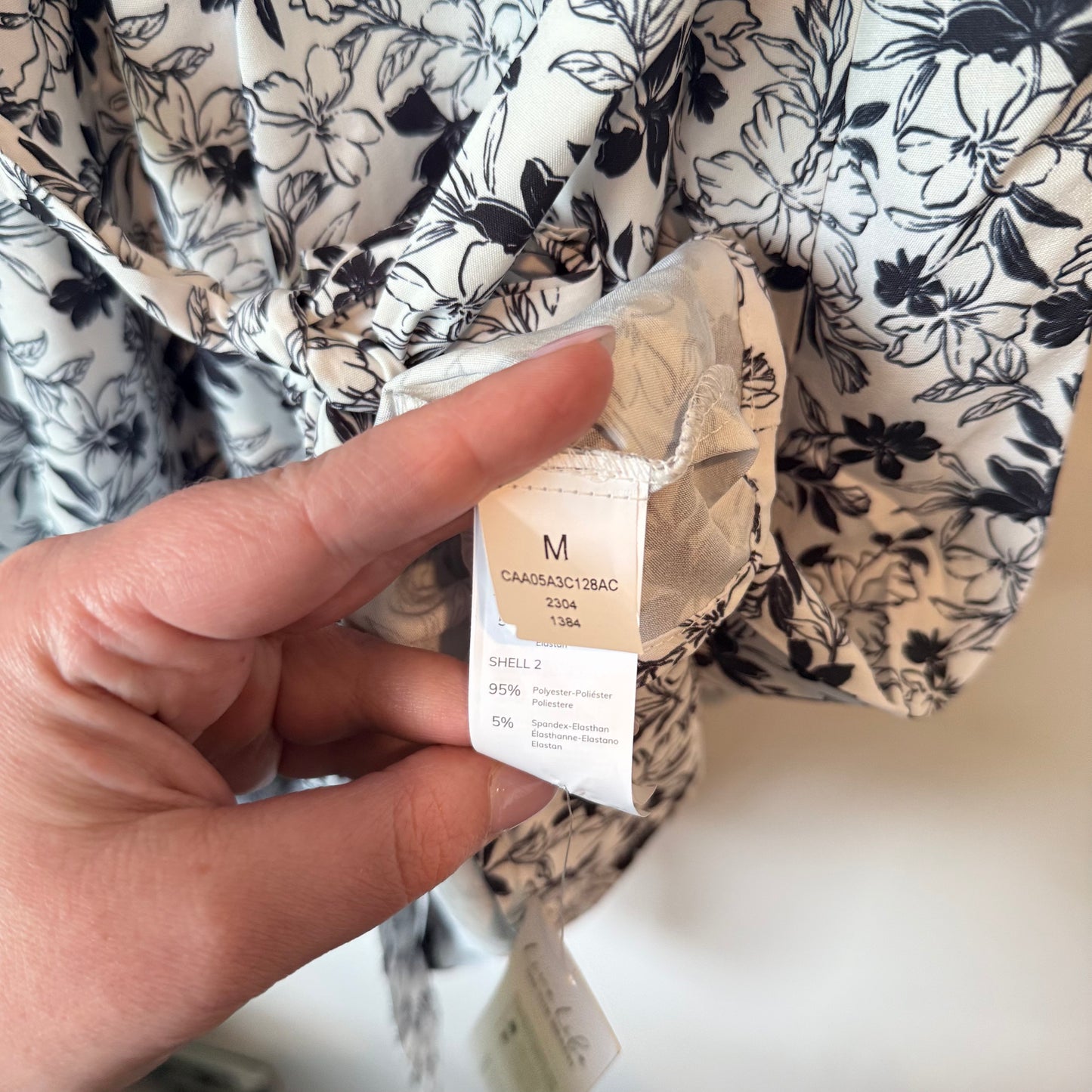 Cupshe Floral Print Belted A-Line Dress - Size M