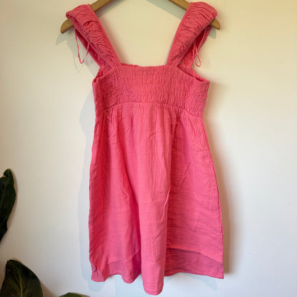 DOTTI Shirred Cotton Mini Dress – Size 10