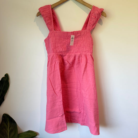 DOTTI Shirred Cotton Mini Dress – Size 10