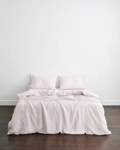 Bed Threads Flax Linen Rosewater Duvet Cover - King Size