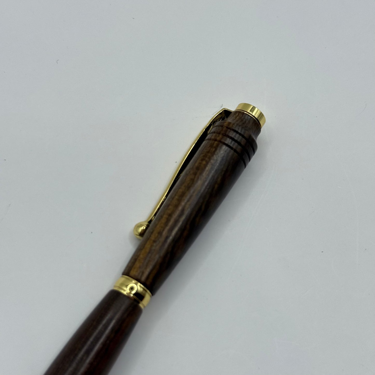 Dark Wood and Gold Ballpoint Pen