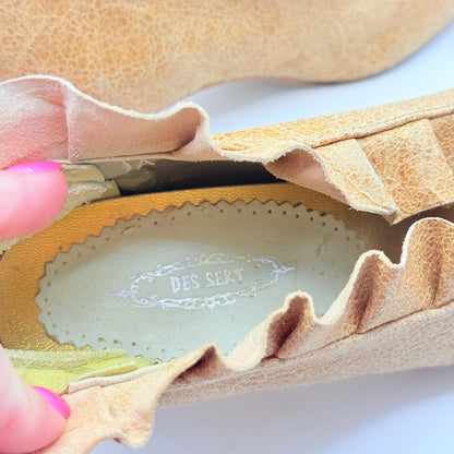 Des Sert Ruffled Leather Sculptural Heels - 24cm Sole