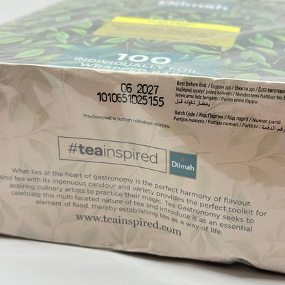 Dilmah Pure Green Tea, 100 Individually Wrapped Tea Bags