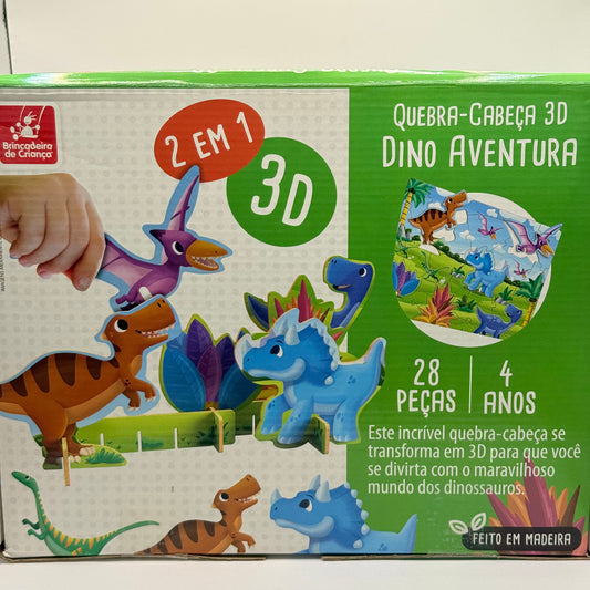 Dino adventure 3d puzzle 28 pieces - jigsaw puzzles toys