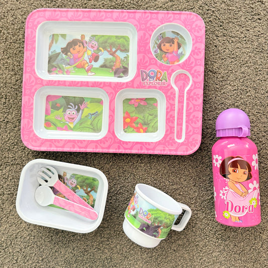 Dora the explorer mealtime set - pink - flatware sets original photo - what’s new home&living materials