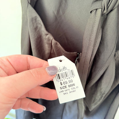 Dotti Black Tie-Back Mini Dress - Size 6