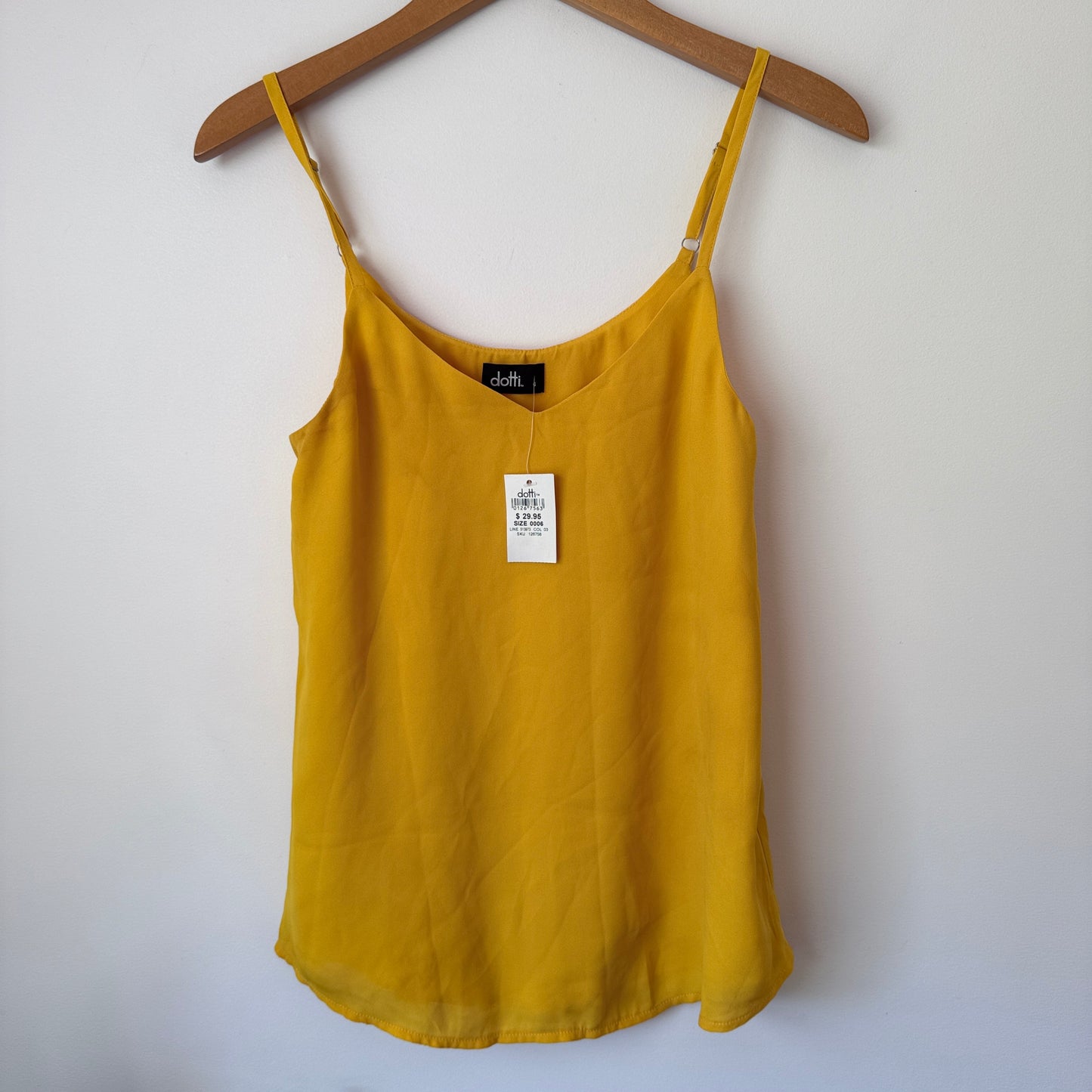Dotti Bright Yellow Cami Top Size 6
