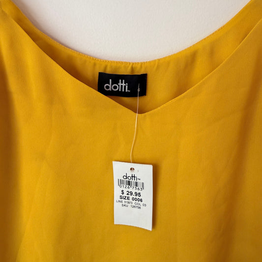 Dotti Bright Yellow Cami Top Size 6